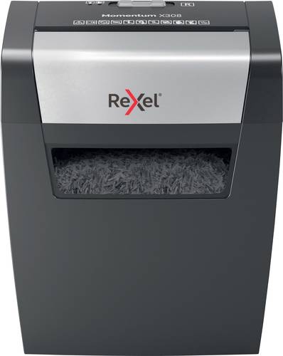 Rexel Momentum X308 Aktenvernichter 8 Blatt Partikelschnitt 5 x 42mm P-3 15l Vernichtet auch Bürokl von Rexel