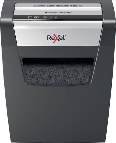 Rexel Momentum X410 Aktenvernichter 10 Blatt Partikelschnitt 4 x 28mm P-4 23l Vernichtet auch Bürok von Rexel