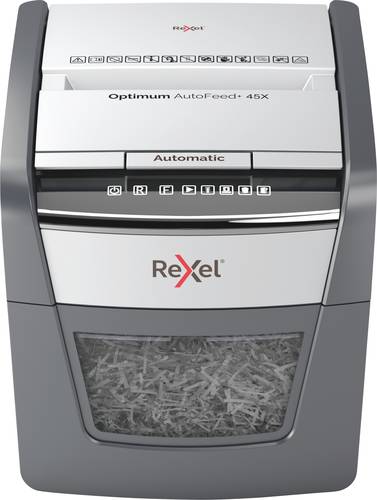 Rexel Optimum AutoFeed 45X Aktenvernichter 45 Blatt Partikelschnitt 4 x 28mm P-4 20l Vernichtet auch von Rexel