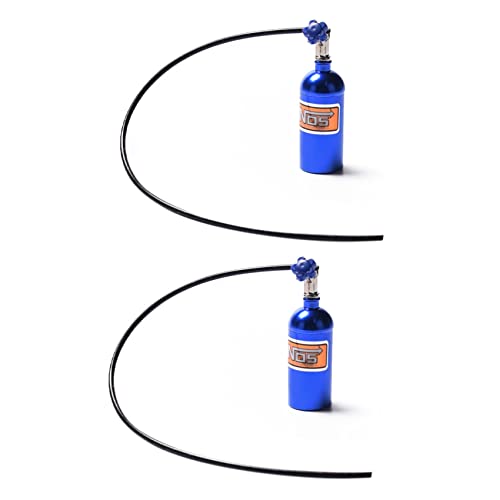 Reykentu 2 x Stickstoffflasche aus Metall für 1/10 RC Oruga Auto D90 D110 TRX4 Axial Scx10 90046, Blau Reykentu 2 x Stickstoffflasche aus Metall für 1/10 RC Oruga Auto D90 D110 TRX4 Axial Scx10 90046, Blau von Reykentu