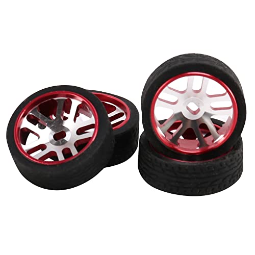 Reykentu 4 Stück Reifen und für RC Auto für K969 K989 K999 P929 Iw04M Iw02 Rm02 Rm03 Dgawd Mini-Z RC 1/28 Teile Auto, Rot von Reykentu