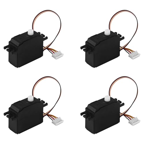 Reykentu 4 x 25G Servo aus Kunststoff für Lenkgetriebe für 1/12 12428 12423 12628 Zubehör Steuersatz für Auto RC Mini RC Servo von Reykentu