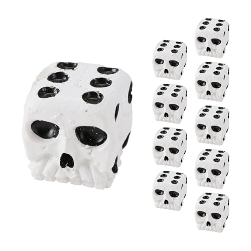 Reykentu 6-seitiger Totenkopfwürfel, Spieler, Rollenspiel für Halloween, 10 Stück Reykentu 6-seitiger Totenkopfwürfel, Spieler, Rollenspiel für Halloween, 10 Stück von Reykentu