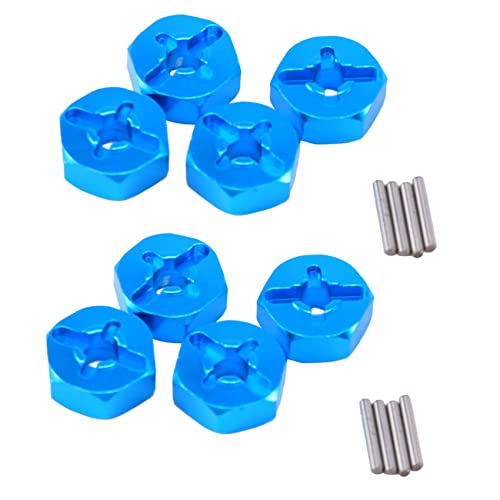Reykentu 8 Stück Sechskant-Kombinationsrad Rim Hex 7 mm Upgrade 12 mm Metalladapter für 1/18 A949 A959 A969 A979 K929 Reifen 1/10 von Reykentu