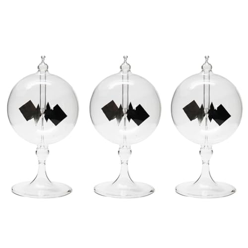 Rfeeuubft 3 x Solar-Windmühle, Radiometer, Glas, handgefertigt, Spielzeug für Heimdekoration, Geschenk, transparent von Rfeeuubft