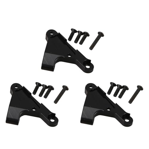 Rfeeuubft 3X Pannenhalterung Aus Metall für 1/10 RC-Raupenwagen AXIAL SCX10 III AXI03007 AXI231017 Upgrade-Teile, Schwarz von Rfeeuubft