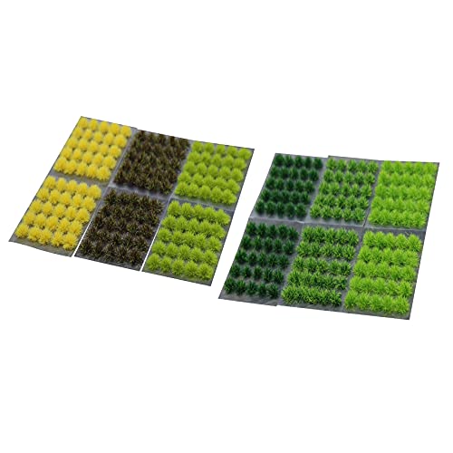 Rfeeuubft 7 Boxen für Gras, Gras, Zug, Tisch, Bauszene, Miniaturmodelle, Materialien (50 Stück in einer Box) von Rfeeuubft