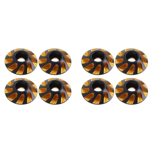 Rfeeuubft 8 StüCk MetallheckflüGel M3 Flachkopfschrauben Unterlegscheiben 15 mm für 1/8 Offroad RC Drift Cars, Gelb von Rfeeuubft