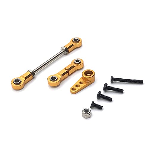 Rfeeuubft Servoarmstange aus Metall für K969 K979 K989 284131 Mini-Q Mini-Z Mini-D 1/28 RC Auto-Upgrade-Teile, 3 von Rfeeuubft