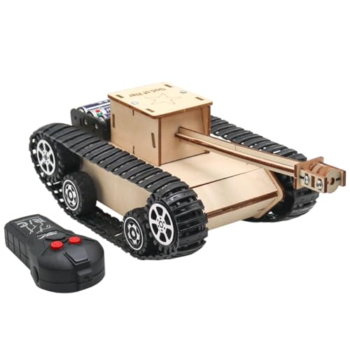 Rfeeuubft Wissenschaftliche Experimentierkästen zum Selbermachen Aus für Kinder – Ferngesteuerter Geländepanzer, Elektromotor-Bauprojekt für Kinder, Langlebig, Einfache Installation von Rfeeuubft