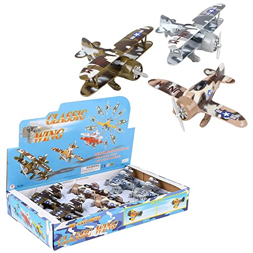Rhode Island Novelty 16,5 cm Druckguss-Camouflage-Flugzeuge, 6 Stück pro Bestellung, verschiedene Farbstile Rhode Island Novelty 16,5 cm Druckguss-Camouflage-Flugzeuge, 6 Stück pro Bestellung, verschiedene Farbstile von Rhode Island Novelty