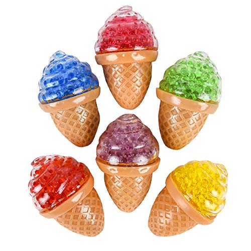 Rhode Island Novelty 3,5 Zoll Squeezy Bead Eistüte (12 Stück pro Bestellung) von Rhode Island Novelty