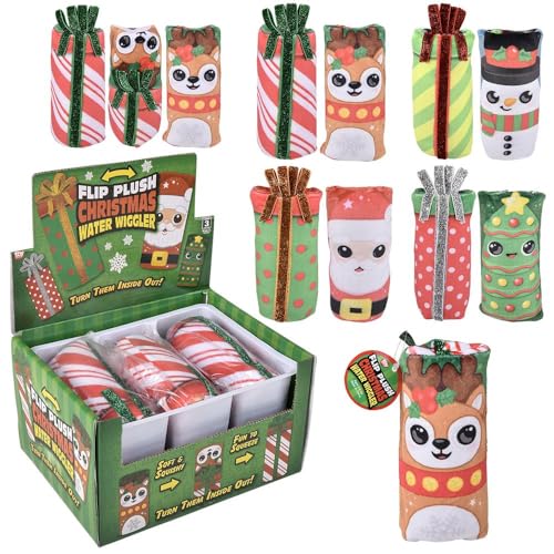Rhode Island Novelty Christmas Flip Plush Water Wiggler 14 cm (1 Stück pro Bestellung, Stil kann variieren) von Rhode Island Novelty