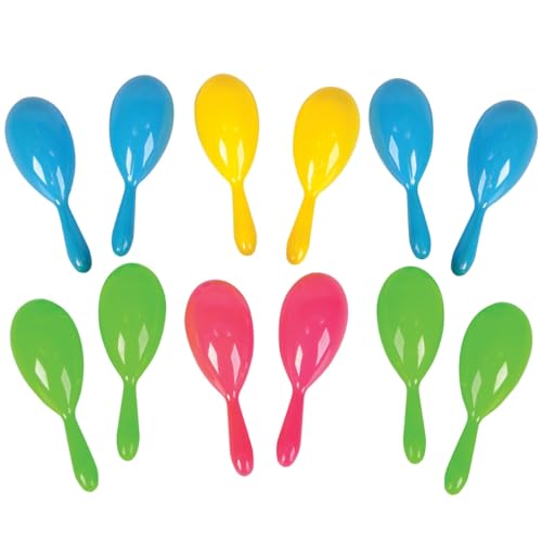 Rhode Island Novelty Neon-Maracas aus Kunststoff, 10,2 cm, 12 Stück pro Bestellung von Rhode Island Novelty