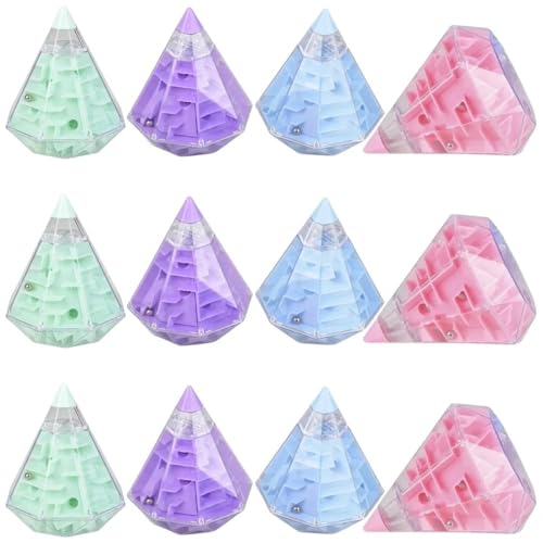 Rhode Island Novelty Puzzle-Labyrinth in Diamantform, 12 Stück, verschiedene Farben (blau, rosa, lila, grün) – Spaß beim Gehirn – ideales Geschenk oder Spielpreis für Kinder von Rhode Island Novelty