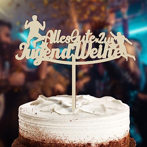 Alles Gute zur Jugendweihe Cake Topper,Holz Jugendweihe Tortendeko,Kuchendekoration Geschenkidee zur Jugendweihe Jungen und Mädchen Alles Gute zur Jugendweihe Cake Topper,Holz Jugendweihe Tortendeko,Kuchendekoration Geschenkidee zur Jugendweihe Jungen und Mädchen von Rhsemi