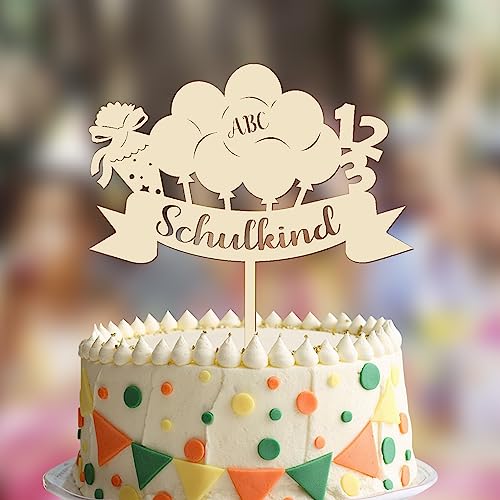 Cake Topper Schulkind Holz Tortendeko,Einschulung Schulanfang Cupcake Torten Topper,ABC 123 Kuchendeko Schuleinführung Party Deko Geschenkidee für Junge Mädchen Kinder Cake Topper Schulkind Holz Tortendeko,Einschulung Schulanfang Cupcake Torten Topper,ABC 123 Kuchendeko Schuleinführung Party Deko Geschenkidee für Junge Mädchen Kinder von Rhsemi