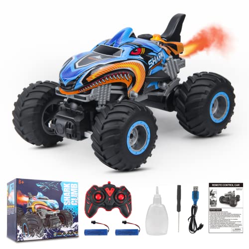 Rhybor Ferngesteuertes Auto, Maßstab 1:16 RC Monster Truck Spielzeug Fahrzeug mit Sprühnebel Musik LED Lichter, 2WD 2.4GHz 20km/h High Speed Drift Truck All Terrain Rhybor Ferngesteuertes Auto, Maßstab 1:16 RC Monster Truck Spielzeug Fahrzeug mit Sprühnebel Musik LED Lichter, 2WD 2.4GHz 20km/h High Speed Drift Truck All Terrain von Rhybor