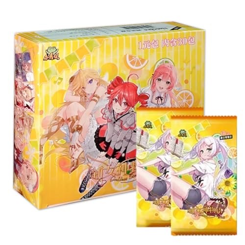 RiTeDei Goddess Story Waifu Cards 1YUAN14, Game Characters Erogenous Girl Goddess Cards Anime Sammelkarten Box (1-14 FuGuang) von RiTeDei