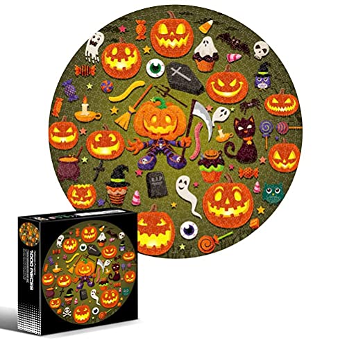 1000-teiliges Halloween-Puzzle, Lehrreiches Puzzlespiel fürund Erwachsene (Pumpkin Halloween) von RiToEasysports