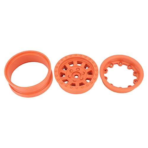 Beadlock-Felge, 1,9 Zoll Felgen RC Beadlock Wheels Felgen für Axial SCX10 für Traxxas 1/10 RC Crawler Cars (Orange) von RiToEasysports