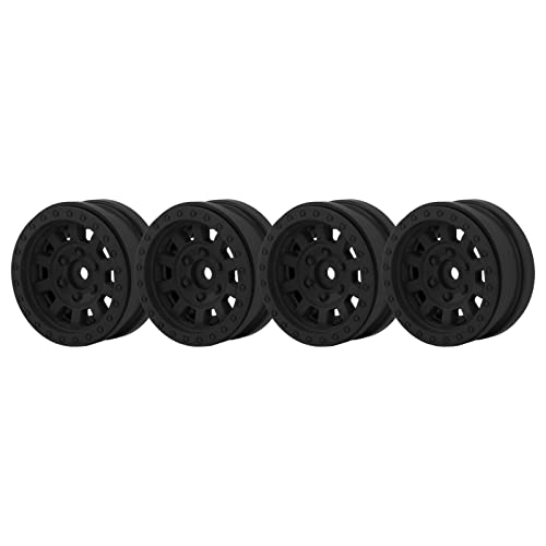 Beadlock-Felge, 1,9 Zoll Felgen RC Beadlock Wheels Felgen für Axial SCX10 für Traxxas 1/10 RC Crawler Cars (Schwarz) von RiToEasysports