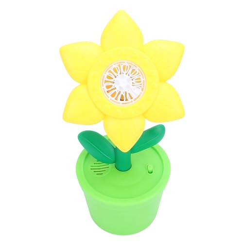 Bubble -Making -Maschine, Sonnenblumenblasenmaschine Tragbarer Blasenhersteller mit LED -Licht und Musik für Kinder von RiToEasysports