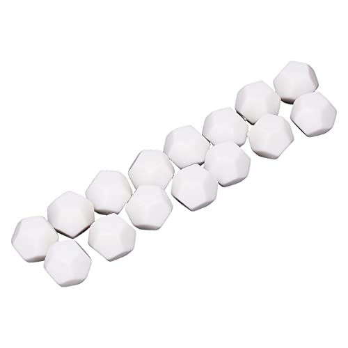 DIY Schreibwürfel-Set, 30 STÜCKE 12-seitige Leere Würfel aus Kunststoff, Beschreibbar, Lehrwürfel, Polyeder-Würfel-Set für Unterhaltung, Bildung, 2,2 cm, Weiß Spielzeug im Freien von RiToEasysports