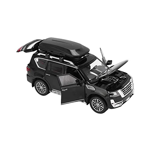 RiToEasysports Diecast Model Car, 1/32 SUV Auto Metallmodell Alloy Diecast Pull Back Vehicle Spielzeugauto mit Sound und Licht für Jungen und Mädchen (Schwarz) von RiToEasysports