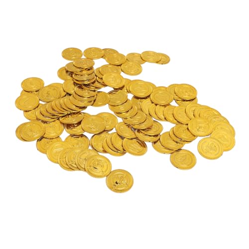 Gold Treasure Coins Set, Fantasy Treasure Gefälschte Münzen für Brettspiele, Tokens, Cosplay (Piratenmünzen) von RiToEasysports