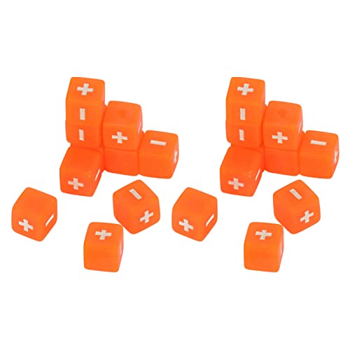 Langlebiger Kunststoff -Mathematikbetriebset - 20pcs 16mm für Unterricht Im Klassenzimmer und Mathematisches Lernen (ORANGE) von RiToEasysports