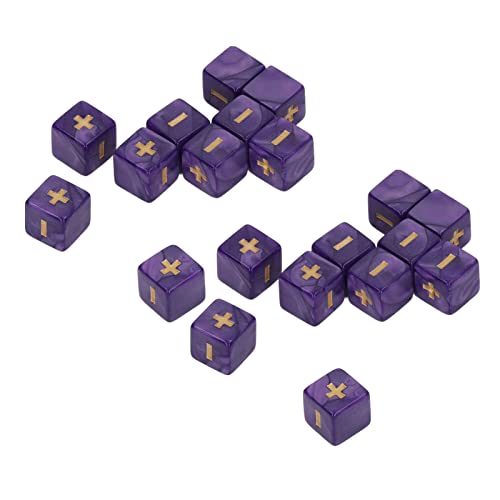 Langlebiger Kunststoff -Mathematikbetriebset - 20pcs 16mm für Unterricht Im Klassenzimmer und Mathematisches Lernen (Purple) von RiToEasysports