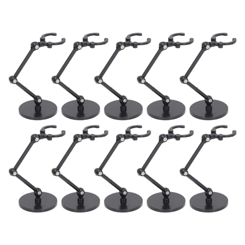 Puppen-Displayhalter-Set mit 10 Stück für 6-Zoll-Modelle, Gute Stabilität, Einfach zu Bedienen (Black) von RiToEasysports