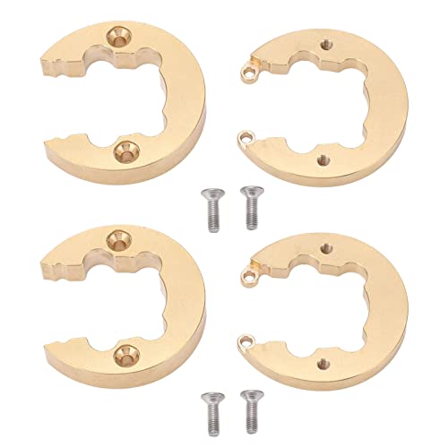 RC Auto Rad Gegengewicht, 2 Set RC Rad Seite Gegengewicht CNC Messing Ersatz für CROSSRC AT4 JT4 1/10 Ferngesteuertes Kletterauto von RiToEasysports