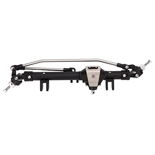 RC-Auto-Vorderachsenbaugruppe, Ersatz für Vorderachse aus Aluminiumlegierung, Kompatibel mit Axial Wraith 90018 90020 90045 RR10 90048 90053 1/10 RC-Auto(Schwarz) Automodellzubehör Modellspielzeug von RiToEasysports