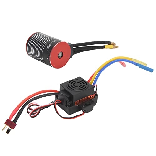 RC Brushless Motor ESC, 5200 kV 60 A Effizienz mit hoher Effizienz, bürstenloser Proof der Spule aus reinem Kupfer, Set mit einstellbarer Geschwindigkeit für RC Car RC von RiToEasysports