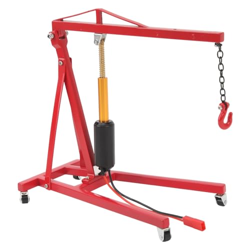 RC Engine Crane Hanger, Zinklegierung 300 g, Hubkraft RC Car Crane Jack für ferngesteuertes Auto (rot) von RiToEasysports