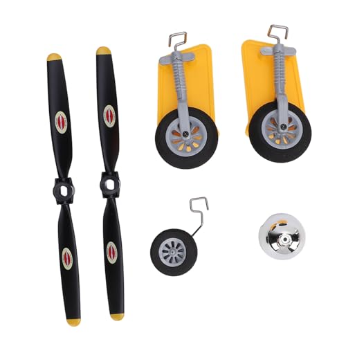 RC Landeflugzeugpropeller Räder Set, RC Landung Räder Köpfe Rad Propeller Verkleidung Combo für WLtoys XK A300 RC Landeflugzeugpropeller Räder Set, RC Landung Räder Köpfe Rad Propeller Verkleidung Combo für WLtoys XK A300 von RiToEasysports