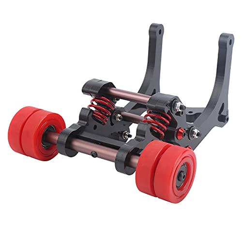 RC Head-Up-Räder, RC Wheel Wheelie Bar Baugruppe Kompatibel mit TRAXXAS X-MAXX 1/5 RC Trucks(rot) von RiToEasysports