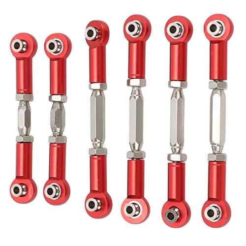 RiToEasysports RC Zugstange, Aluminiumlegierung RC Zugstange Spurstange Ersatz für ARRMA Senton für Granit für Big for Rock 1/10 RC Car Upgrade Parts Zubehör(Rot) von RiToEasysports