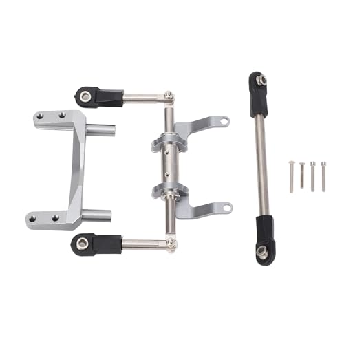 RiToEasysports 1/10 RC -Servohalterung, Aluminiumlegierung Hydraulische Lenkverbindungs ​​-Set Leichte Einstellbare Dämpfung für SCX10 -Typen (Ti) von RiToEasysports