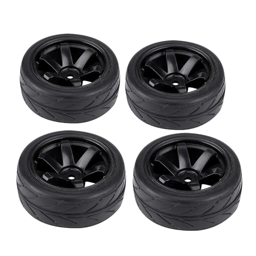 RiToEasysports 1/10 Rennwagen Offroad -Reifen mit Schaumstoffeinsätzen für HSP Redcat überschreiten RC, Hochwertiger Gummireifen für Maximale Grip, Einfach Installieren auf Jedem Gelände (Schwarze von RiToEasysports