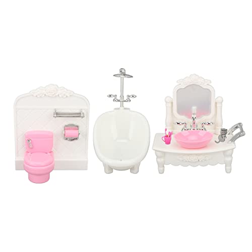 RiToEasysports 1/12 PUPPENHAUS-Badezimmer-Set, PUPPENHAUS-WASCHREUM-MBELSET AUS Kunststoff, INNEUSCHLUSSE PUPPENHAUS-TOOLETTE, BADEWANNE UND WASCHBECKEN für PUPPENHAUS-MBELZUBEHREHRE RiToEasysports 1/12 PUPPENHAUS-Badezimmer-Set, PUPPENHAUS-WASCHREUM-MBELSET AUS Kunststoff, INNEUSCHLUSSE PUPPENHAUS-TOOLETTE, BADEWANNE UND WASCHBECKEN für PUPPENHAUS-MBELZUBEHREHRE von RiToEasysports