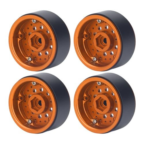 RiToEasysports 1,9 Zoll RC Wheel Hub, Aluminiumlegierung RC Beadlock - Ideal für Off -Straße Fahrenkrabbend (Gold) von RiToEasysports