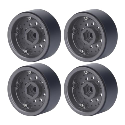 RiToEasysports 1,9 Zoll RC Wheel Hub, Aluminiumlegierung RC Beadlock - Ideal für Off -Straße Fahrenkrabbend (Grey) von RiToEasysports