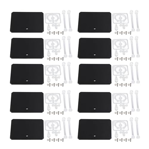 RiToEasysports 10pcs Action Figure Stand, Einstellbare ABS -Kunststoff -Aktions -Figur Bestandshalter Basis mit Schraubenzubehör für Puppenmodellfiguren Anzeige (Black) von RiToEasysports