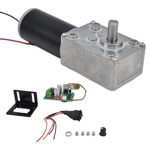 RiToEasysports 12 V Edelstahl -Getriebemotor Zur Hochgeschwindigkeitsreduzierung, Geeignet für Vorhangmaschinen, Gleichstromgetriebe für Fensteröffner, mit Welle für den Betrieb mit Geringem von RiToEasysports