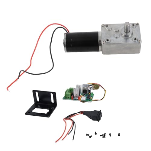 RiToEasysports 12 V Edelstahl -Getriebemotor Zur Hochgeschwindigkeitsreduzierung, Geeignet für Vorhangmaschinen, Gleichstromgetriebe für Fensteröffner, mit Welle für den Betrieb mit Geringem von RiToEasysports