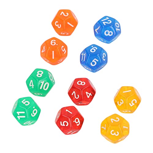 RiToEasysports 12 -seitige Durchscheinende Würfelpackungen - 40 Prozent Wasserdicht 5 Farben Plastikwürfel für Brettspiele, Bildungs und Freizeitgebrauch, Sicheres und Langlebiges Material RiToEasysports 12 -seitige Durchscheinende Würfelpackungen - 40 Prozent Wasserdicht 5 Farben Plastikwürfel für Brettspiele, Bildungs und Freizeitgebrauch, Sicheres und Langlebiges Material von RiToEasysports