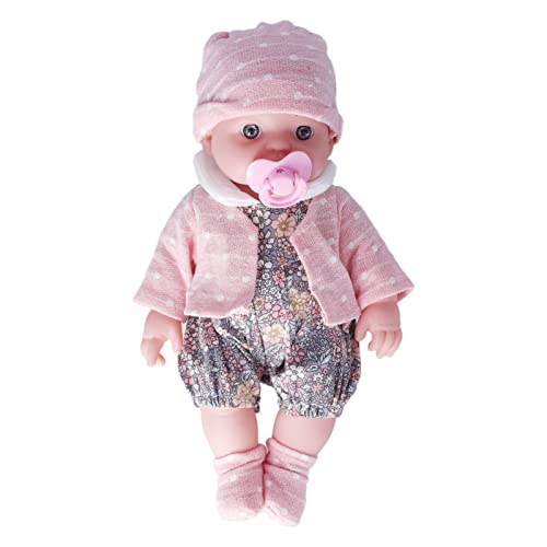 RiToEasysports 12in Lebensee Wiedergeborene Babypuppe, Lebensechter Puppenspielzeug für Kindergeburtstag Geschenke (Q12G-002C-026 grau geblümt) von RiToEasysports